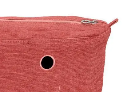Interior de bolso Obag mini rosa en tela drill blush