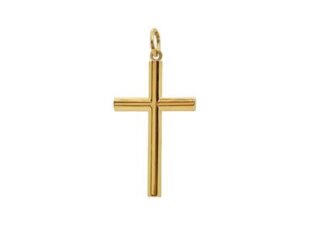 Cruz oro tubo liso