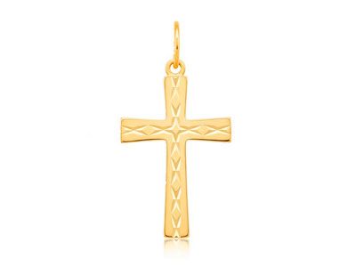 Cruz oro plana aspas