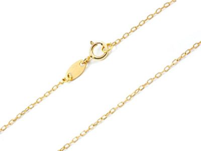 Cadena forzada de oro amarillo de 18 quilates en 52 cm de larga