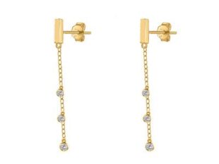 Pendientes largos dorados cadena