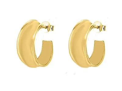 Aros plata dorada anchos