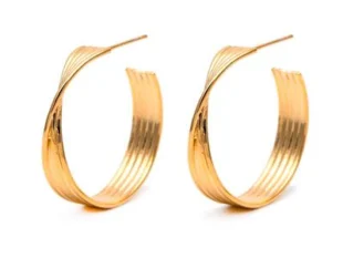 Aros plata chapados hilos