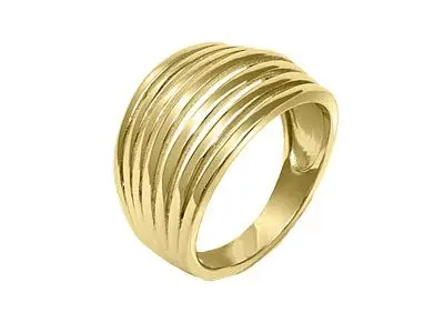 Anillo chapado ancho hilos