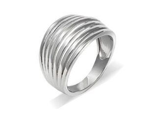 Anillo plata ancho hilos