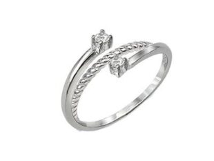 Anillo plata solitario vueltas
