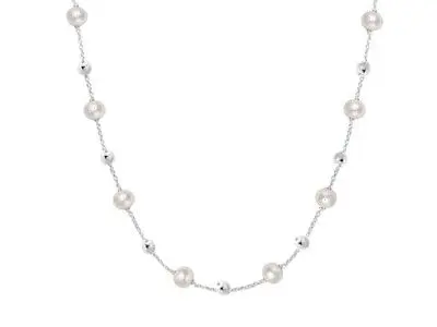 Gargantilla plata bolas perlas