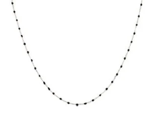 Gargantilla plata bolitas negras