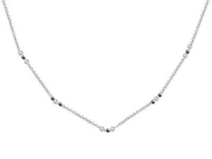 Collar plata perlitas bolas