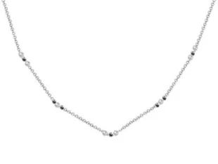 Collar plata perlitas bolas