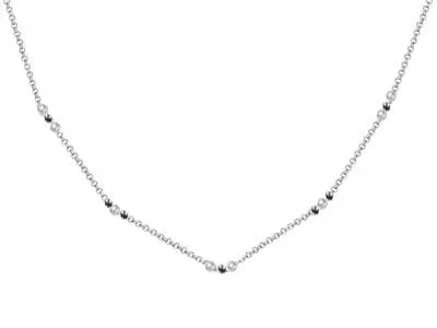 Collar plata perlitas bolas