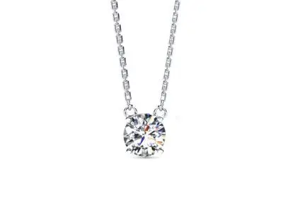 Cadena plata colgante Moissanita