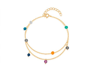 Pulsera doble chapada color