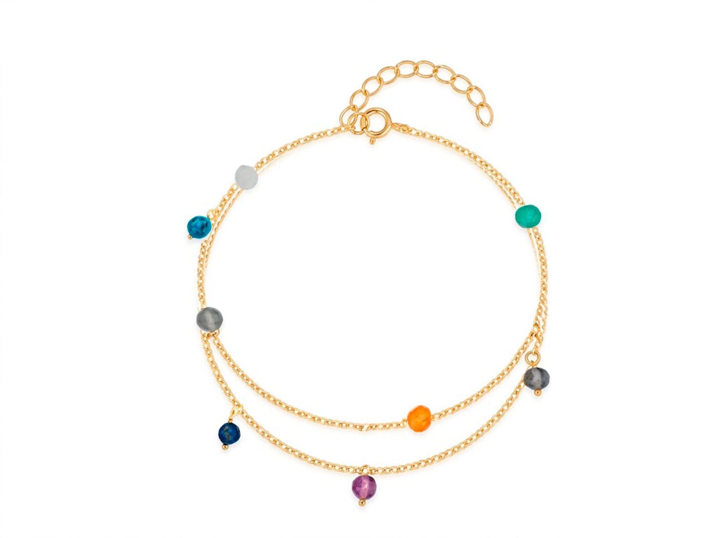 Pulsera doble chapada color