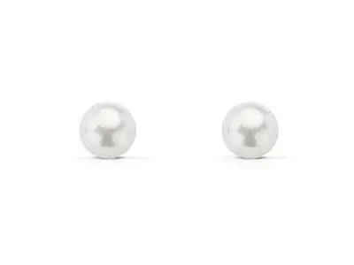 Pendientes dormilon oro amarillo y perla de 5 mm