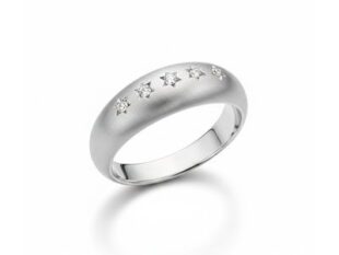 Anillo diamantes oro blanco