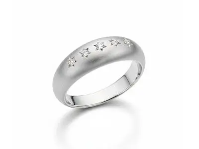 Anillo diamantes oro blanco