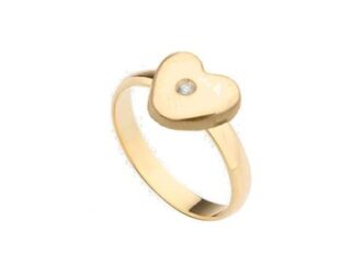 Anillo oro amarillo corazon