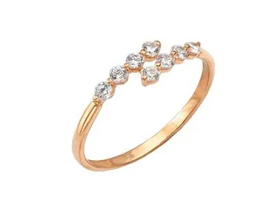 Anillo oro amarillo cruzado