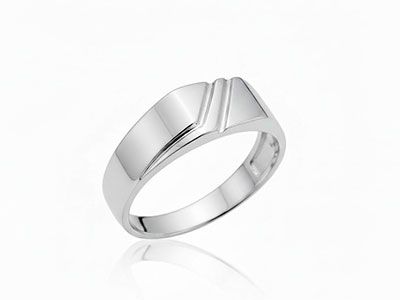 Sello plata hombre franjas