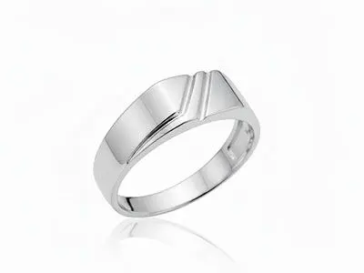 Sello plata hombre franjas