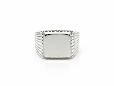Sello plata brazo cuadriculado