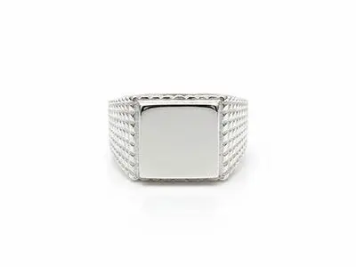 Sello plata brazo cuadriculado