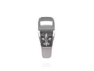 Sello plata flor esmalte