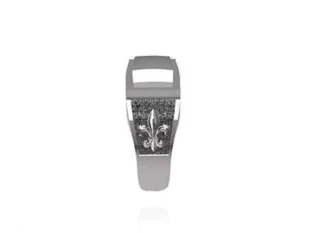 Sello plata flor esmalte