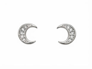Pendientes plata pequeños luna