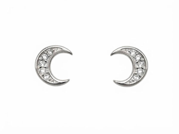 Pendientes plata pequeños luna