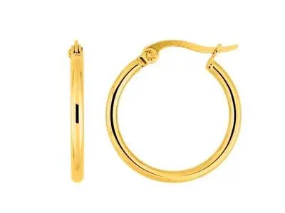 Aros acero dorados 25