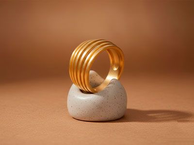 Anillos de plata chapados en oro