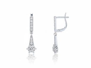 Pendientes oro largos rosetón