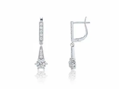 Pendientes oro largos rosetón