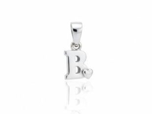 Colgante plata inicial B