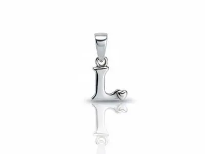 Colgante plata inicial L