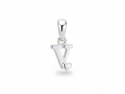 Colgante plata inicial V