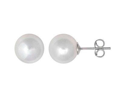 Pendientes perla cultivada esférica