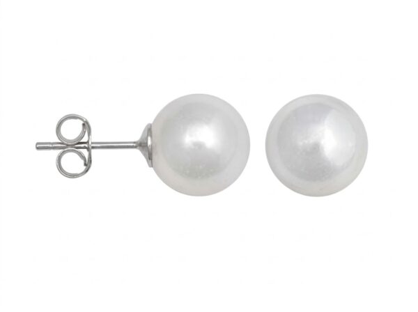 Pendientes plata perla Shell