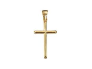 Cruz plata dorada tubo