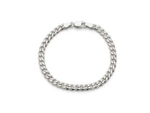 Pulsera plata Barbada plana