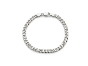 Pulsera plata Barbada plana