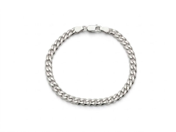Pulsera plata Barbada plana