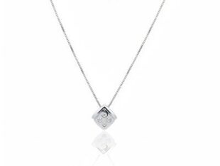 Colgante oro rombo diamantes