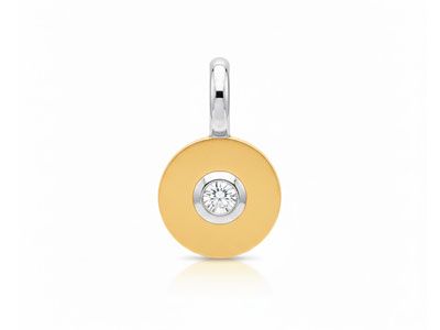 Colgante oro matizado brillante