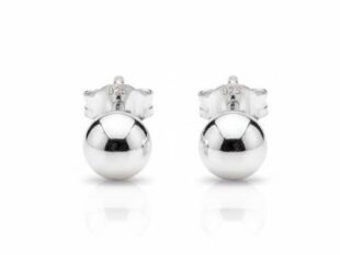 Pendientes bola 4mm plata