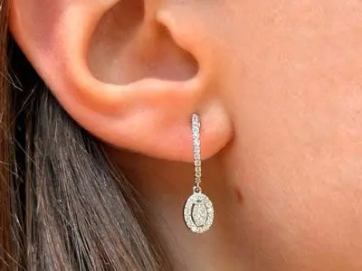 Criolla de plata con colgante ovalo multicirconita