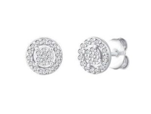 Pendientes plata circulo multicirconita