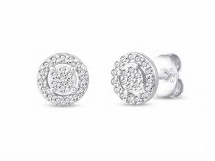 Pendientes plata circulo multicirconita